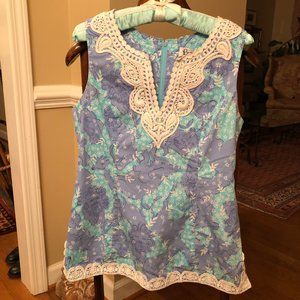 Vintage Lilly white-label tunic - size 8 - 100% cotton - lined